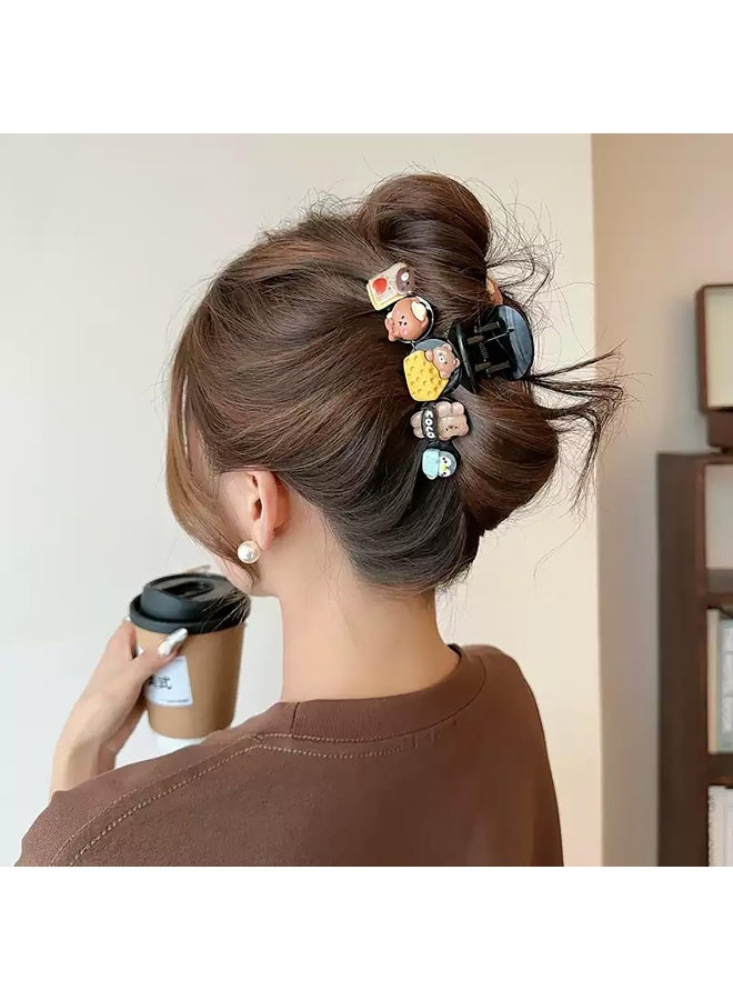 Bukela 3Pcs Large Hair Clips for Women and Girls - Fun Claw Clips for Thin or Thick Hair, 4“ Nonslip Jaw Clips, Cute Hair Accessories Gifts (Blick) - Image 3