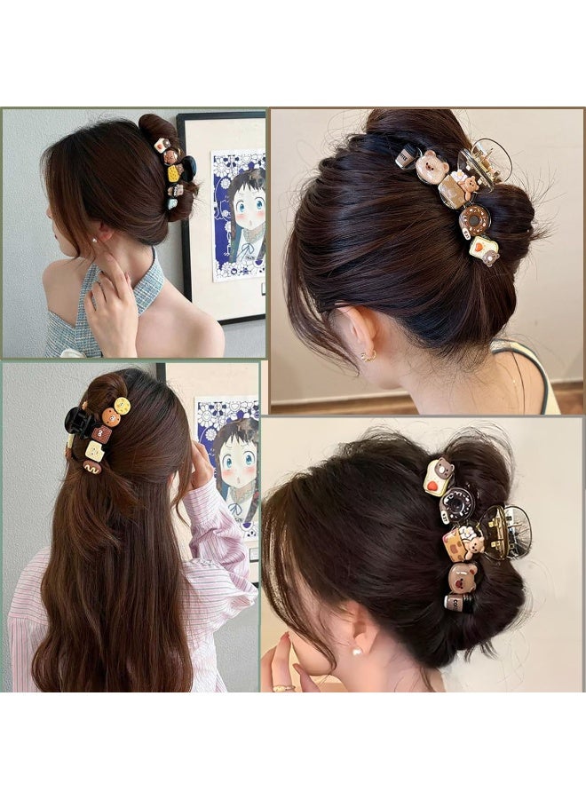 Bukela 3Pcs Large Hair Clips for Women and Girls - Fun Claw Clips for Thin or Thick Hair, 4“ Nonslip Jaw Clips, Cute Hair Accessories Gifts (Blick) - Image 5