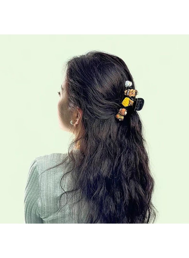 Bukela 3Pcs Large Hair Clips for Women and Girls - Fun Claw Clips for Thin or Thick Hair, 4“ Nonslip Jaw Clips, Cute Hair Accessories Gifts (Blick) - Image 4