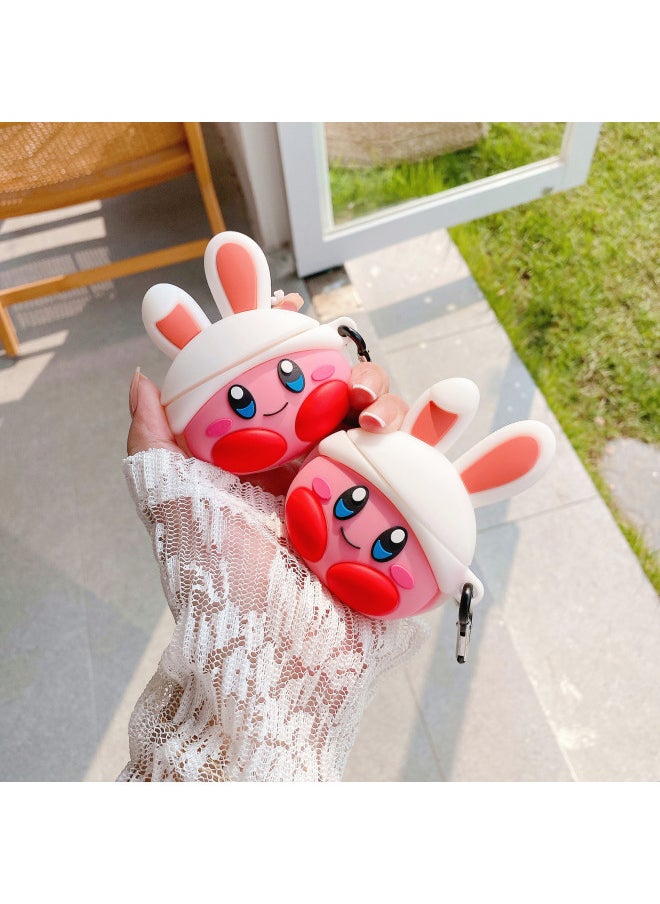 Generic - Suitable For Freeclip Bluetooth HeadSEt Protective Cover For Huawei4/5i/SE2/pro3 Cartoon Silicone Soft Shell Cute-Color:Silicone Model-chefs Kirby (with Hook)-Model:For HuaweiFreebuds Pro3 (pro4) Headphone Case - Image 1