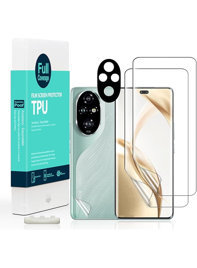 erorex 2 Pcs Screen Protector For Honor 200 Pro 5G 6.78 Inch Flexible Tpu Film With 1Pc Camera Lens Protector 1Pc Back Film Easy To Install  - Image 1