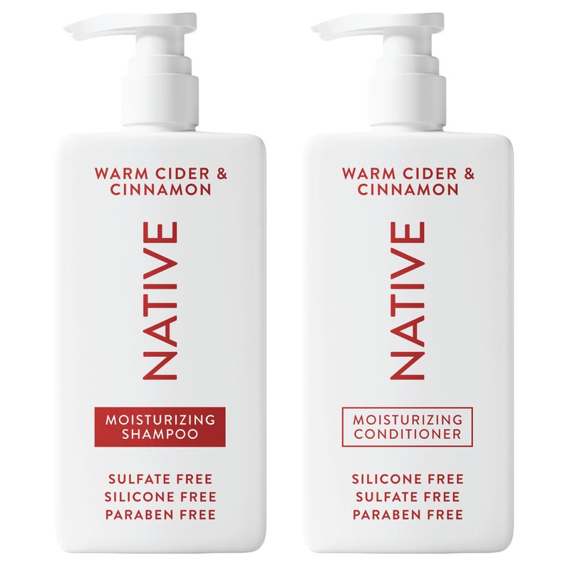 Native Warm Cider & Cinnamon Shampoo and Conditioner Contain Naturally Derived Ingredients | All Hair Types, Color & Treated, Fine to Dry Damaged, Sulfate & Dye Free - 2-Pack - Image 1