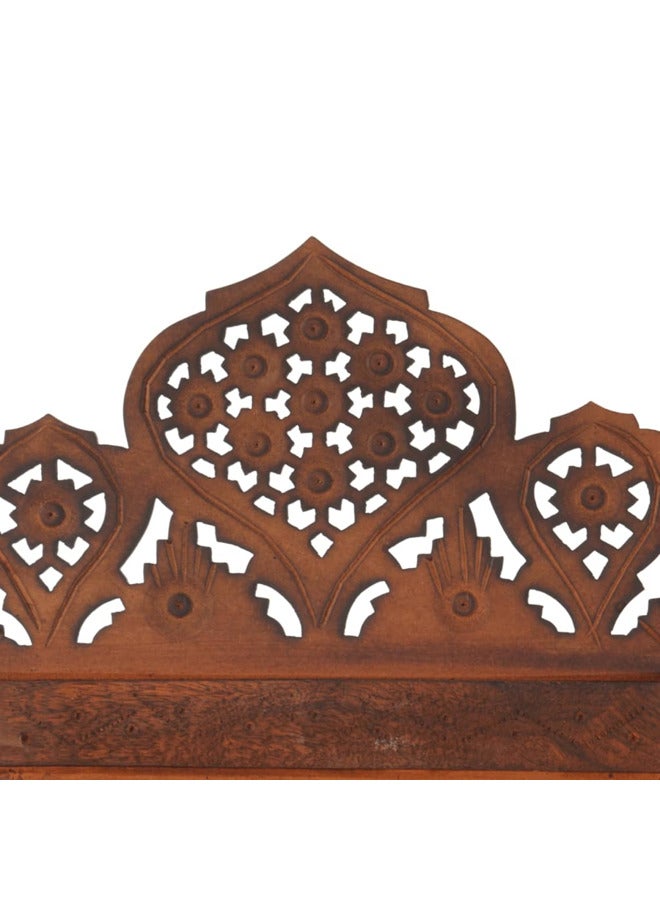 فيداكسل مقسم غرف نحت يدوي 4 ألواح بني 165x160 سم خشب مانجو صلب 285325 - Image 3