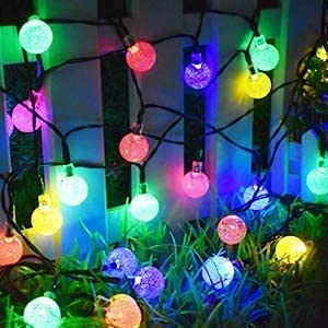 VELOCIOUS VELOCIOUS String Ball Multicolor Light 20 LED 10 Feet Outdoor String Lights MultiColored Waterproof Crystal Globe Ball Fairy Lights Decoration Lighting for DiwaliHome Garden Christmas  - Image 2