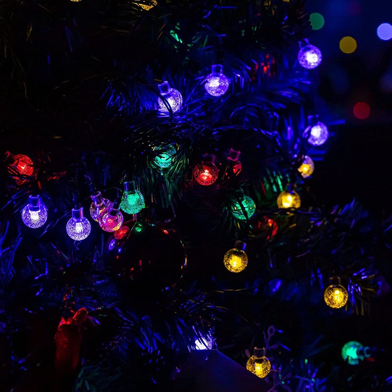 VELOCIOUS VELOCIOUS String Ball Multicolor Light 20 LED 10 Feet Outdoor String Lights MultiColored Waterproof Crystal Globe Ball Fairy Lights Decoration Lighting for DiwaliHome Garden Christmas  - Image 4