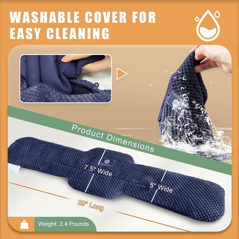 UNCN Neck Heating Pad with Washable Cover 29  66 for Neck Pain Relief and Shoulders Microwavable Wraps Heat Pack Moist Warmer Brace Hot Pillow Headache Cordless Portable - Image 3
