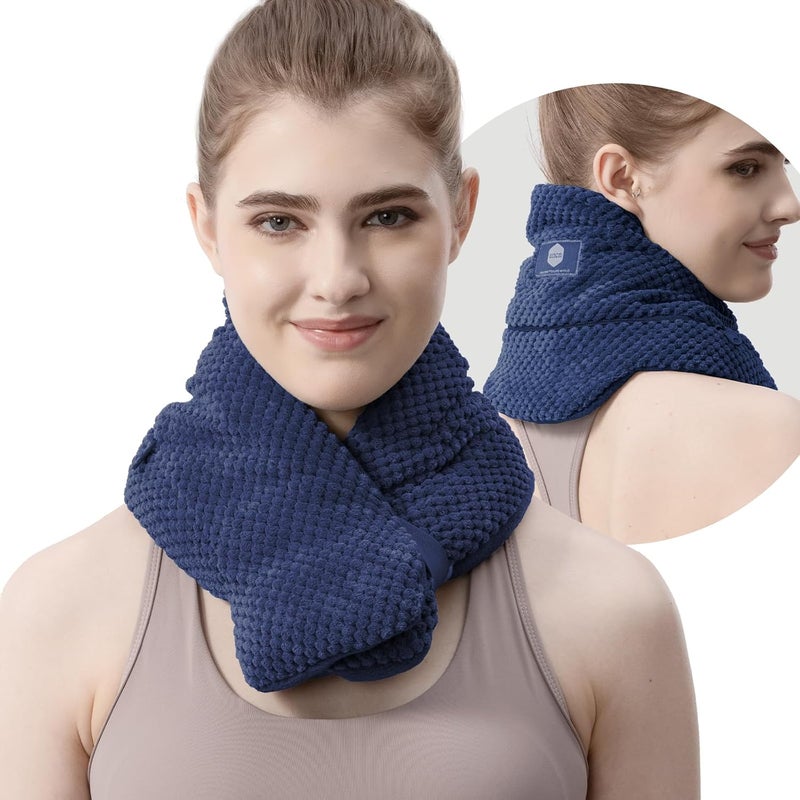 UNCN Neck Heating Pad with Washable Cover 29  66 for Neck Pain Relief and Shoulders Microwavable Wraps Heat Pack Moist Warmer Brace Hot Pillow Headache Cordless Portable - Image 1