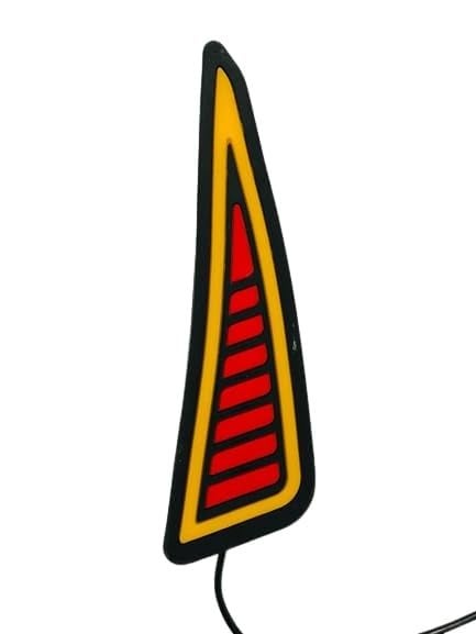 Autozap Universal for car & Bike Car Tail Light DRL COB Turn Signal Light Waterproof Flexible Strip Rear DRL indicator, Pack of 2 (Red-Yellow) - Image 3