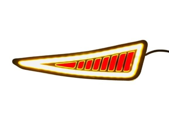 Autozap Universal for car & Bike Car Tail Light DRL COB Turn Signal Light Waterproof Flexible Strip Rear DRL indicator, Pack of 2 (Red-Yellow) - Image 5