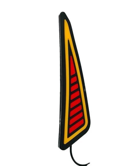 Autozap Universal for car & Bike Car Tail Light DRL COB Turn Signal Light Waterproof Flexible Strip Rear DRL indicator, Pack of 2 (Red-Yellow) - Image 4