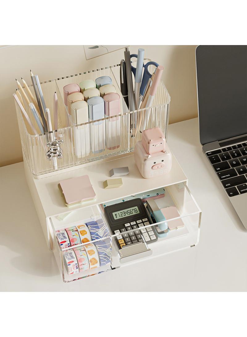 Student dormitory desktop storage rack skincare and cosmetics transparent storage rack - Image 4