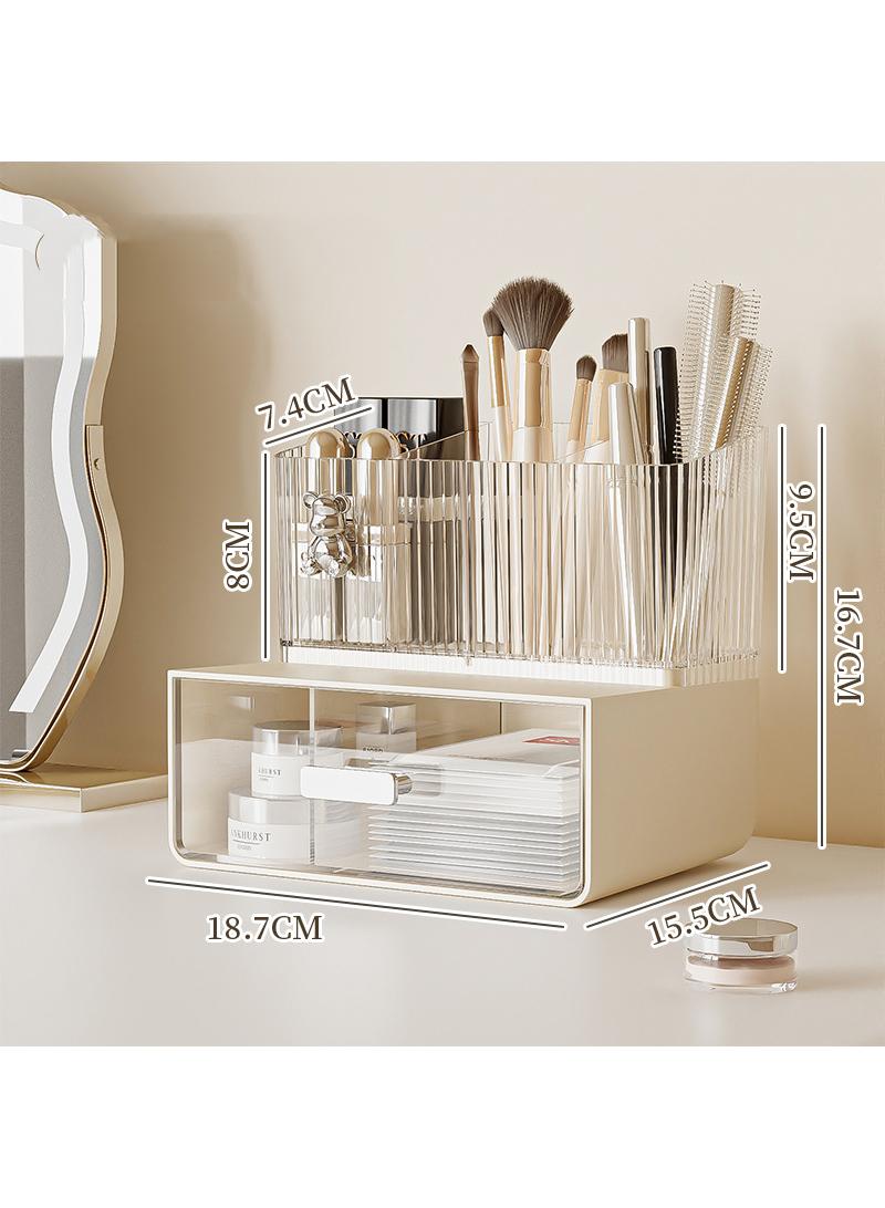 Student dormitory desktop storage rack skincare and cosmetics transparent storage rack - Image 5