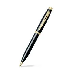 شيفر PEN SHEAFFER 100 E9322 GLOSSY BLACK WITH GOLD TONE TRIMS BP WITH A5 NOTEBOOK IN BLACK GIFTBOX