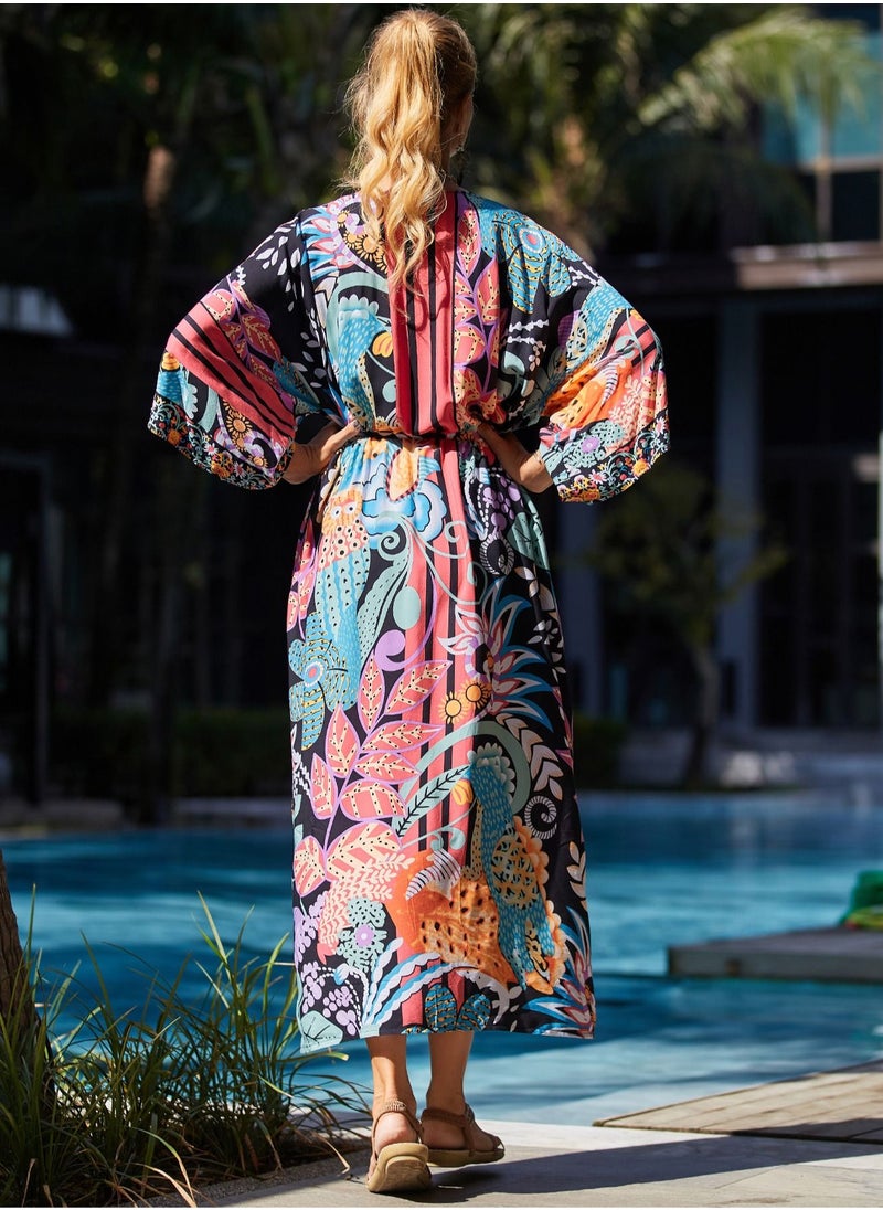 Loquat Beach Printed Robe Sunscreen Cover  - Image 2
