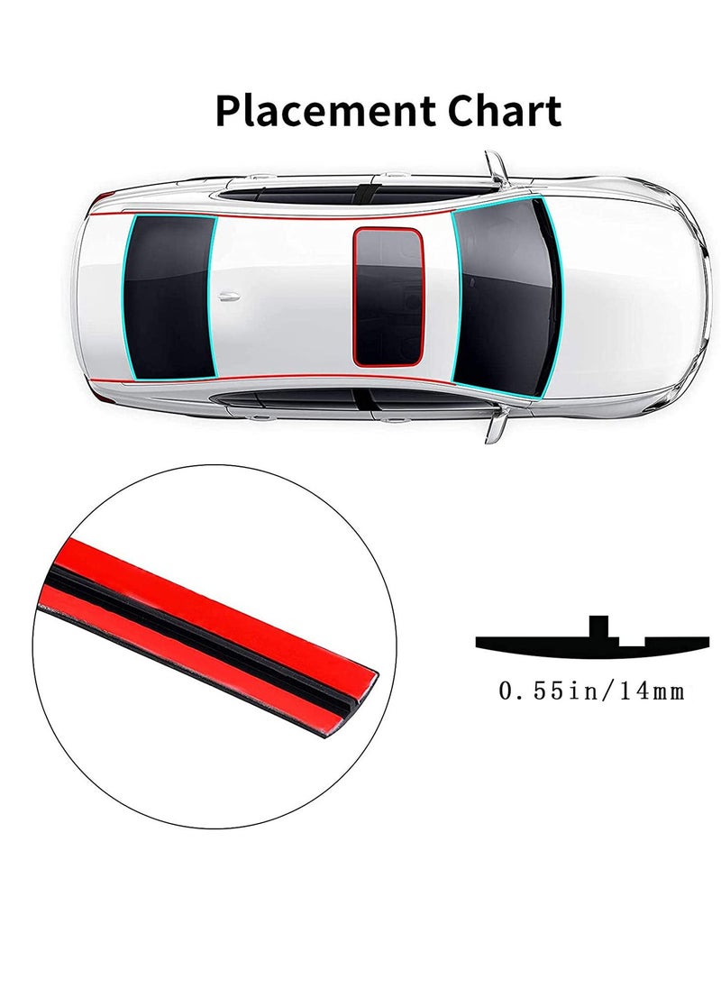 Y&D - Car Sealing Strip of Windshield Weather Rubber Front T Shape Automotive Door for Truck Window Decor (14MM-16FT) - Image 1