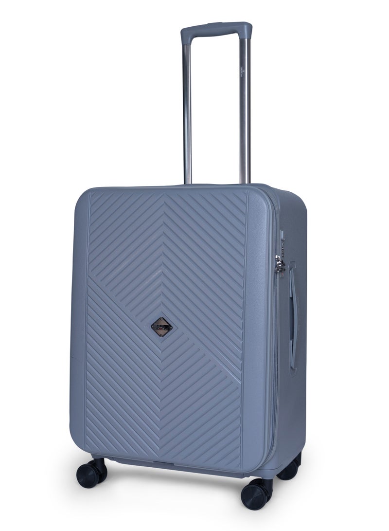 Track Track Tank Series Luggage Set Grey – Durable ABS Hard-Shell Suitcase with Double Spinner Wheels, Secure Combination Lock & Anti-Theft Zipper Suitcase set, 3-Piece Lightweight Travel Set Suitcase  - Image 2