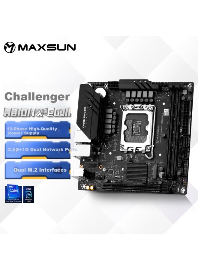 Maxsun Challenger H610 Itx 2lan Motherboard Support Cpu 12100/12400f/13400 - Image 1
