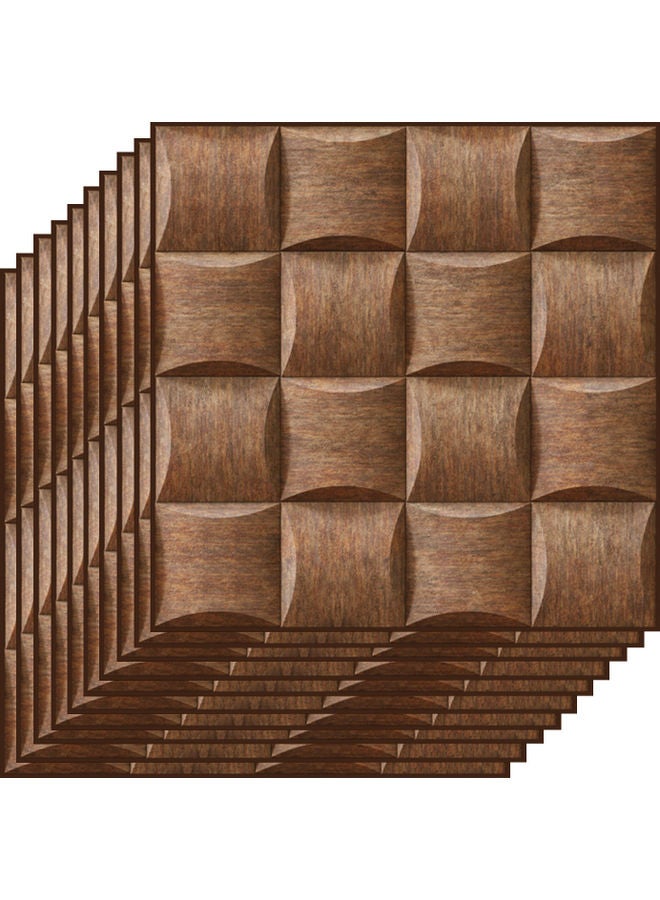 إسكدنيا ورق جدران ذاتي اللصق مضاد للماء وقابل للإزالة بني 32.00x3.00x32.00سم - Image 1