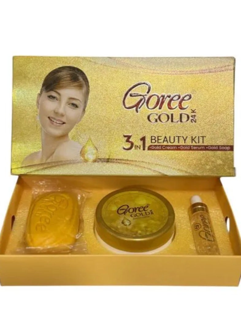 Goree Goree Gold 24K 3 in 1 Beauty Kit | Best Price KSA | Riyadh