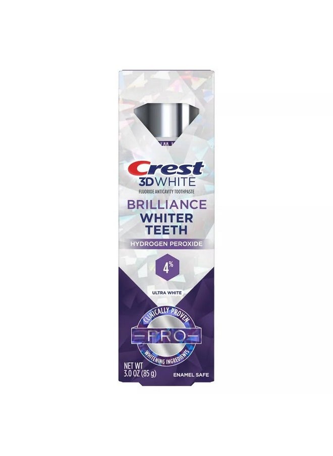 Crest 3D White Brilliance Whiter Teeth Pro Ultra White Toothpaste 3Oz (Pack Of 3)  - Image 2