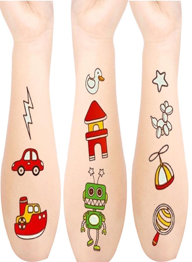 Tatmods Robort Toys Kids 11 Styles Tattoos for Kids, Ship/Roborts Temporary Tattoos Stickers with for Boys and Girls, Party Supplies Gifts - Image 1
