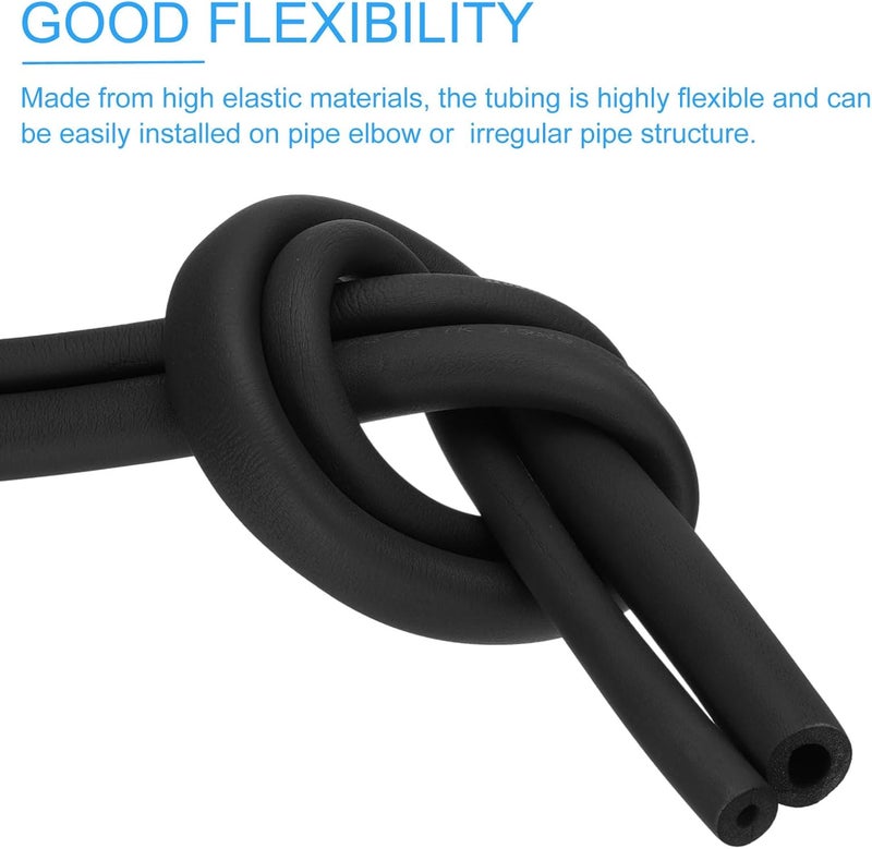 PATIKIL PATIKIL 251mm ID x 6Ft Pipe Insulation Foam Tube 2Pcs Pipe Cover Wrap Roll Bar Padding Tubing for Handle Grip HVAC Outdoor Air Conditioner Units  - Image 5