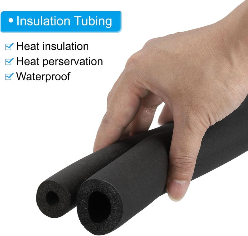 PATIKIL PATIKIL 251mm ID x 6Ft Pipe Insulation Foam Tube 2Pcs Pipe Cover Wrap Roll Bar Padding Tubing for Handle Grip HVAC Outdoor Air Conditioner Units  - Image 4