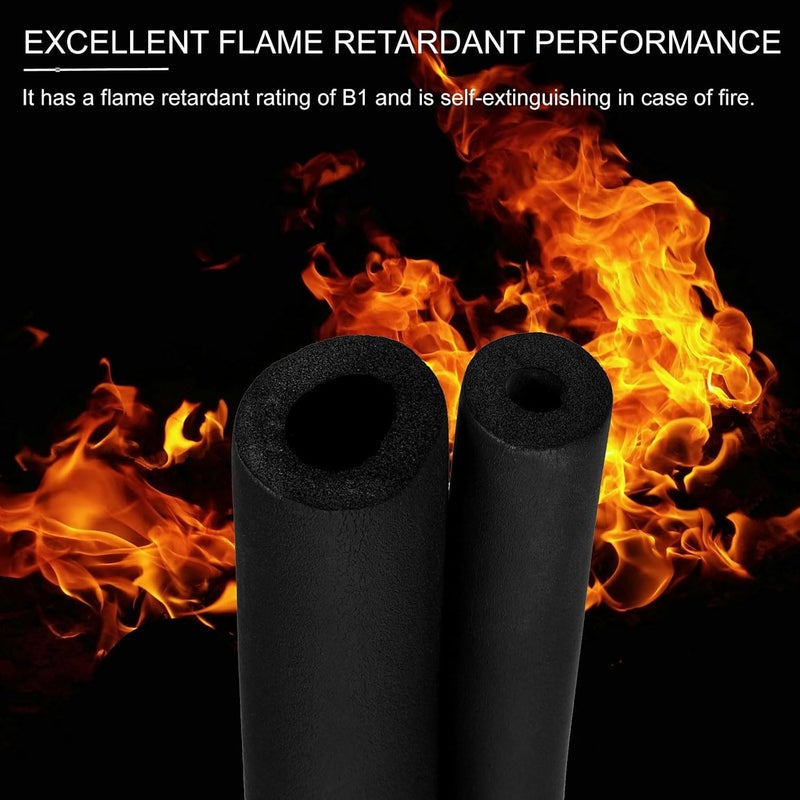 PATIKIL PATIKIL 251mm ID x 6Ft Pipe Insulation Foam Tube 2Pcs Pipe Cover Wrap Roll Bar Padding Tubing for Handle Grip HVAC Outdoor Air Conditioner Units  - Image 3