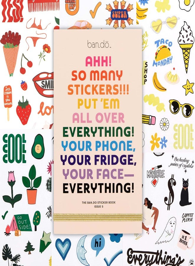 ban.do Planner Sticker Book with Over 700 Assorted Stickers, 35 Pages of Colorful Unique Stickers for Journals/Calendars, Issue 5 - Image 1