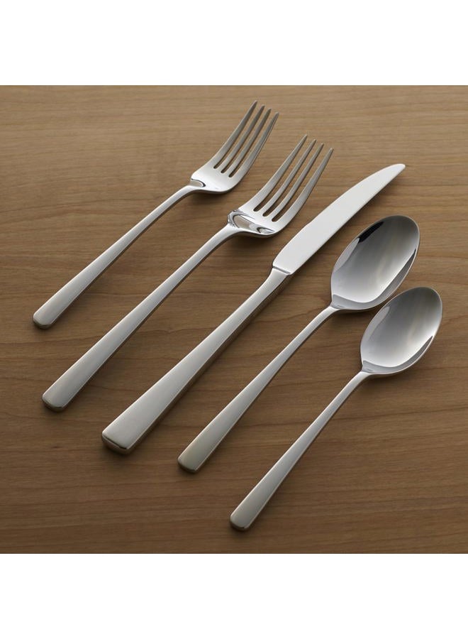ONEIDA Doublet 20 Piece Everyday Flatware Set, 3.05 LB, Metallic - Image 2