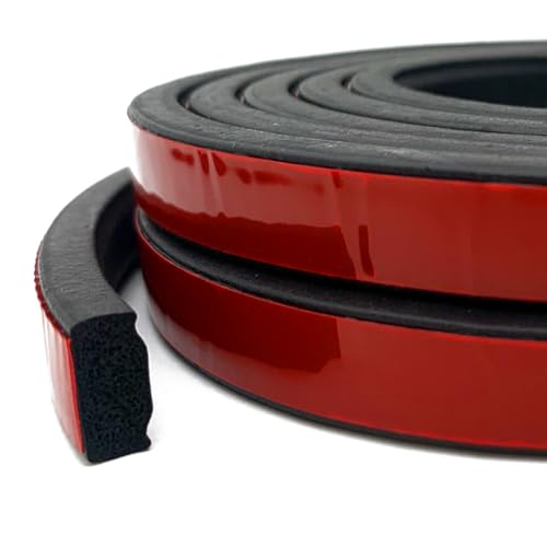 Tintvent Rectangle Foam Rubber Seal, Self-Adhesive EPDM Foam Rubber Weather Stripping for Boat, Auto, RV, Marine, Garage Doors/Window and More, W:0.5"; H:0.25"; L:26Feet - Image 1