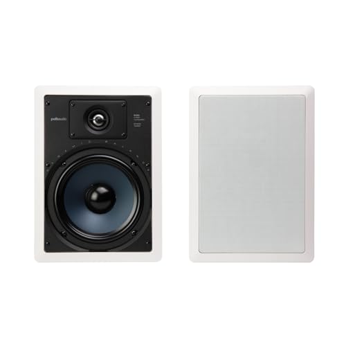 Polk Audio RC85i 2-Way Premium in-Wall 8" Rectangular Speakers, Set of 2 Perfect for Damp and Humid Indoor Placement - Bath, Kitchen, Covered Porches (White, Paintable Grille) - Image 1