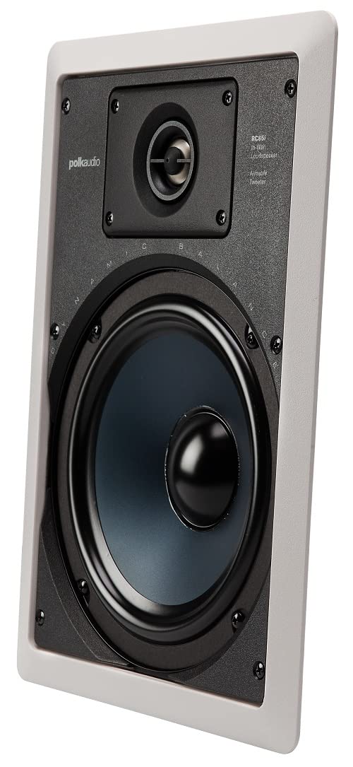 Polk Audio RC85i 2-Way Premium in-Wall 8" Rectangular Speakers, Set of 2 Perfect for Damp and Humid Indoor Placement - Bath, Kitchen, Covered Porches (White, Paintable Grille) - Image 4
