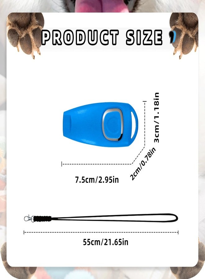 Feelorna 2 Pcs Dog Whistles with Lanyard, 2 in 1 Combined Dog Clicker Whistles for Training and Recall, Professional Dogs Training Whistle to Stop Barking Neighbors Dogs (Black, Blue) - Image 2