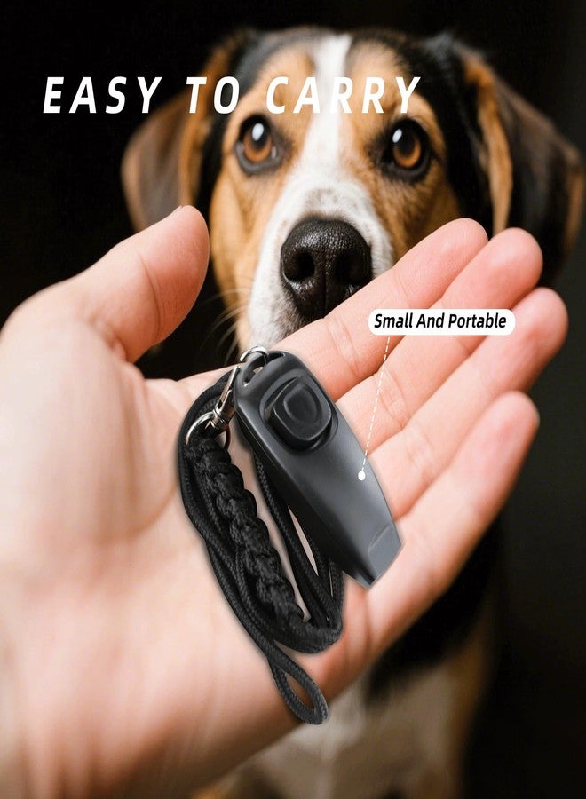 Feelorna 2 Pcs Dog Whistles with Lanyard, 2 in 1 Combined Dog Clicker Whistles for Training and Recall, Professional Dogs Training Whistle to Stop Barking Neighbors Dogs (Black, Blue) - Image 5