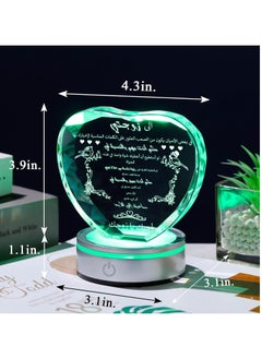RARELY RARELY Gifts for Wife with Colorful LED Base I Love You Gifts for Her from Husband Best Anniversary Birthday Holiday Wife Gift Ideas Romantic to My Wife Crystal Keepsakes Presents  Day  - Image 5