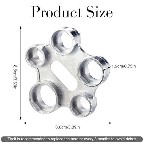 Massmot 5 in 1 Multi Faucet Wrench, Faucet Aerator Removal Tool, Metal Universal Multi-Purpose Aerator Wrench for Faucet Aerators & Sprayers - Image 2
