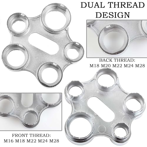Massmot 5 in 1 Multi Faucet Wrench, Faucet Aerator Removal Tool, Metal Universal Multi-Purpose Aerator Wrench for Faucet Aerators & Sprayers - Image 3