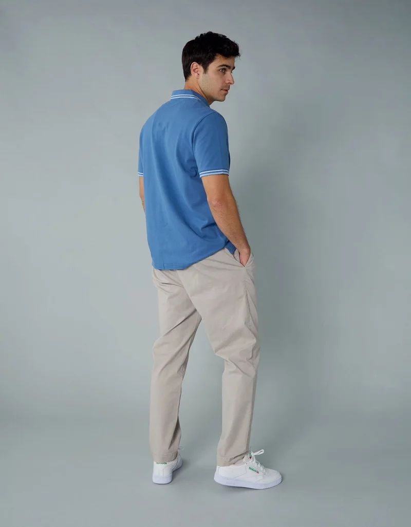 American Eagle AE Stretch Pique Tipped Polo Shirt