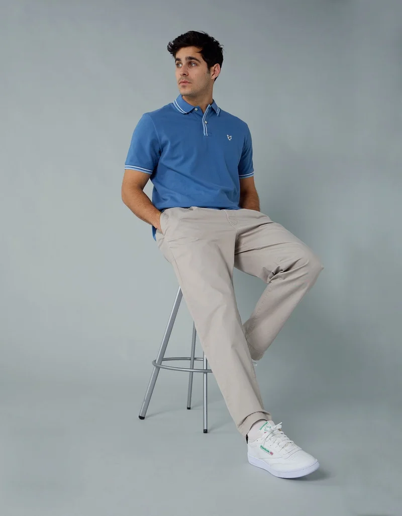 AE Stretch Pique Tipped Polo Shirt