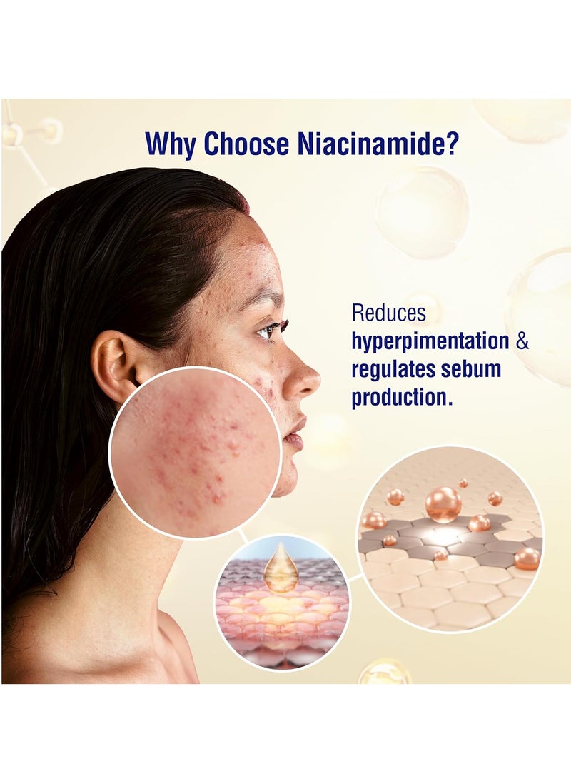DermDoc 10% Niacinamide Face Serum, 30ml All Skin Types Controls Sebum Production Minimizes Pores Helps Reduce Hyperpigmentation & Age Spots - Image 3