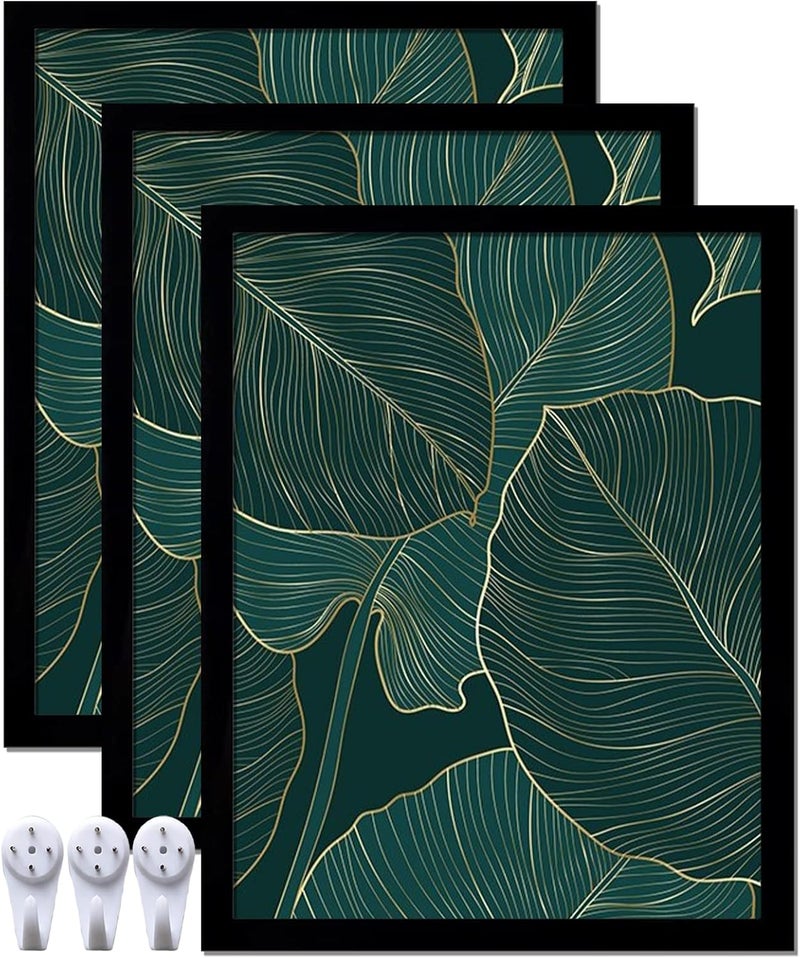 keibiubu مجموعة إطارات صور سوداء مقاس 11×14 بوصة من 3 قطع، إطارات صور عالية الشفافية لمقاس 11 × 14 بوصة للصور والملصقات والشهادات واللوحات القماشية والتركيبات، لجدار المعرض أو سطح المكتب، أفقي أو رأسي، مقاس 11 × 14 بوصة - Image 1