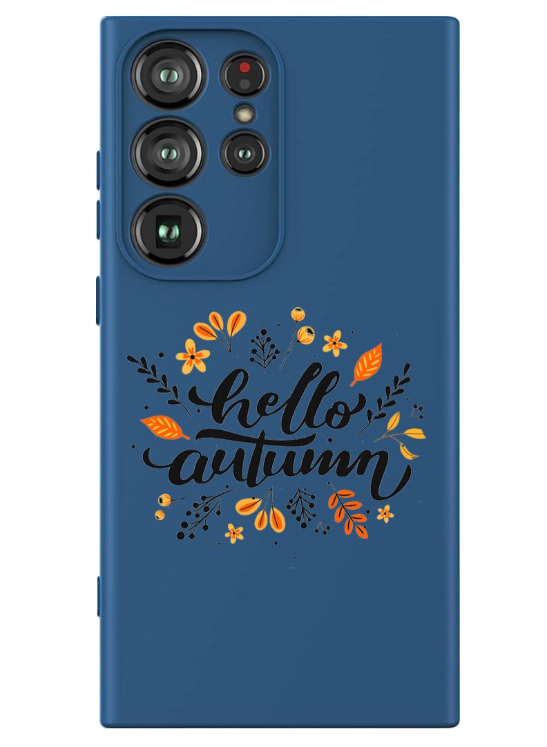 Theodor Protective Slim Fit Case Liquid Silicone Cover with Full Body Protection Anti-Scratch Shockproof Case For Samsung Galaxy S24 Ultra (Blue) - Hello Autumn - Image 1