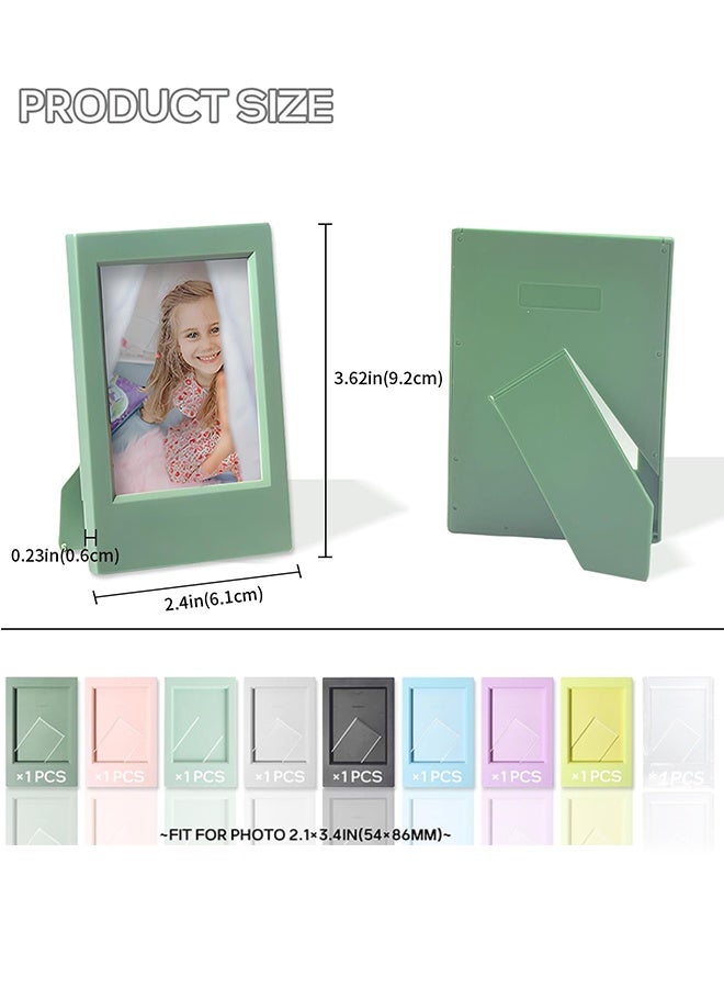 Organizer 9 Pcs Colorful Mini 3 Inch Photo Frames (2x3 Inch), Mini Picture Frames for 3 inch Film, Small Film Frame Photo Holder Tabletop Display - Image 2