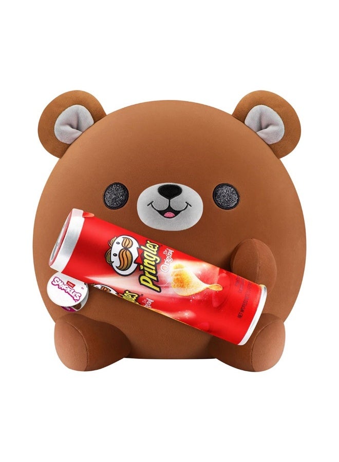ZURU Snackles Bear Holding Pringles Plush Toy (35 cm) - Image 1