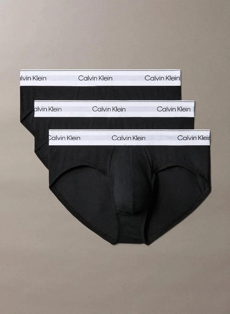 كالفن كلاين طقم سراويل داخلية Icon Cotton Stretch من 3 قطع