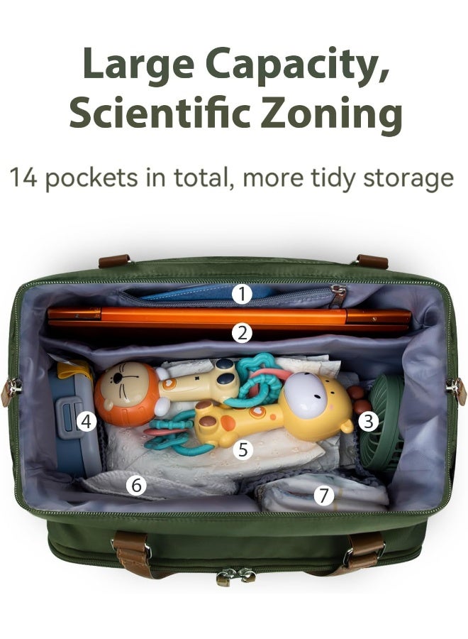 Pripher Mom's Diaper Bag 4 in 1 Diaper Baby Tote - Image 2