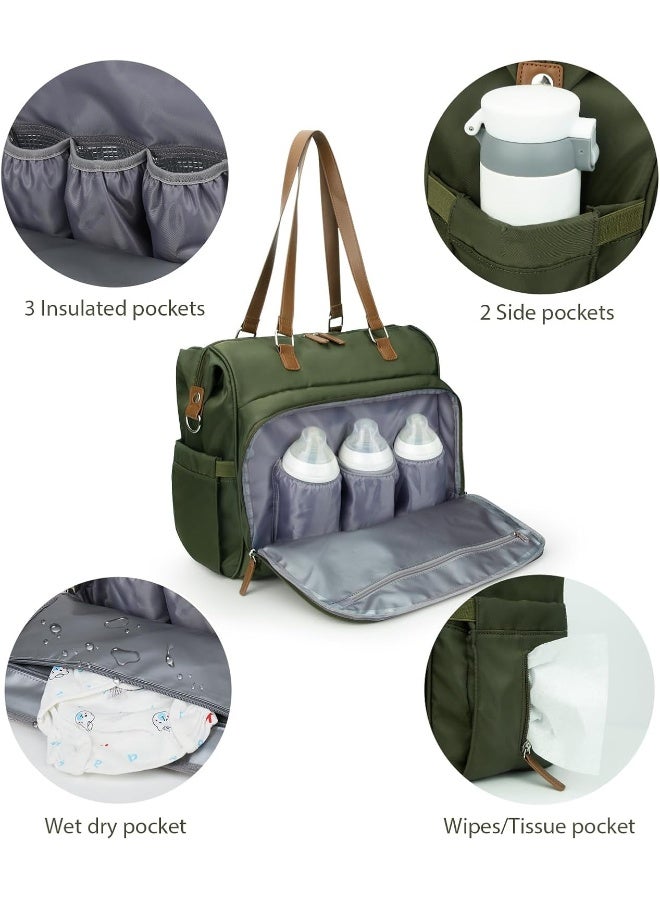 Pripher Mom's Diaper Bag 4 in 1 Diaper Baby Tote - Image 3