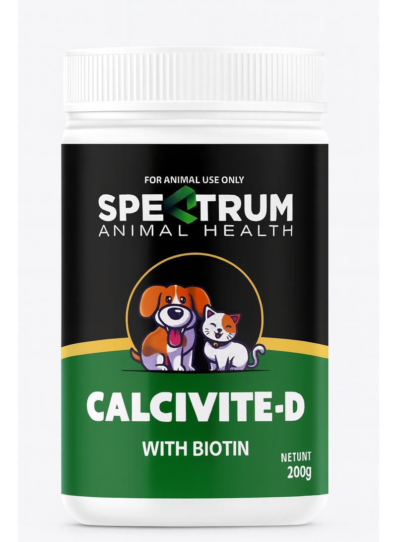 Spectrum - Calcivite-D - Calcium & Vitamin D supplement for bone & teeth health for dogs & cats