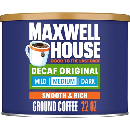 Maxwell House Decaf Original Medium Roast Ground Coffee 22 oz Canister - Image 1